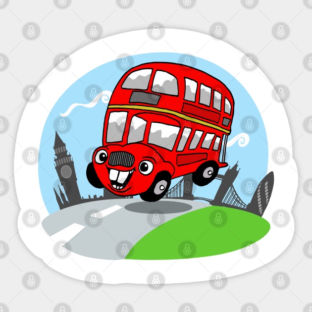 Funny London bus Sticker by MasterChefFR